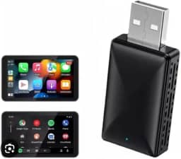 Adaptador Android Auto e CarPlay Sem Fio, Conversor de Conexão Wireless, Compatível com iPhone e Android