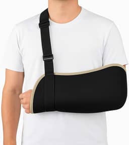 Tipoia Ortopédica Estofada Ajustável Ombro e Braço Pós‑Operatório Bilateral Unissex Imobilização Clavícula