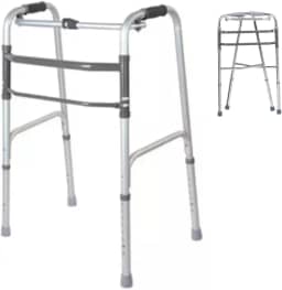 Andador Dobravél Articulado e Fixo Idoso Alumínio 3 Barras Suporta Até 135 KG