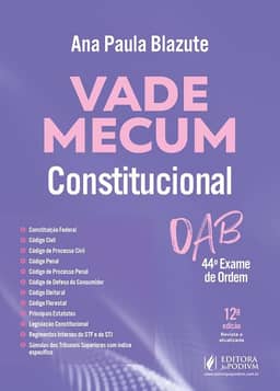 Vade Mecum Constitucional 44 Exame De Ordem - 12 Edição 2025 Juspodivm