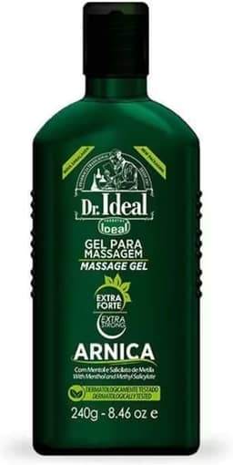 Gel Para Massagem Muscular Com Arnica, Mentol e Salicilato de Metila, Extra Forte, 240g, Proporciona Sensação de Frescor e Conforto