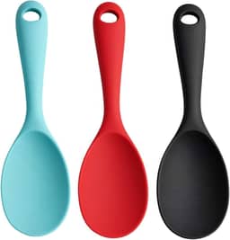 Jogo 03 Colheres de Silicone Cozinha Wellmix Cabo Curto Preparo Antiaderente Alta Durabilidade