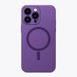 Capa Case Capinha Fosca Magnética Anti-impacto Slim Bordas Elevadas Com Proteção de Lentes Para iPhone (Roxo, iPhone 13 Pro Max)