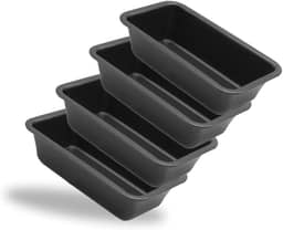 Kit 4 Forma Assadeira Retangular De Pão Antiaderente Bolo Inglês Doce 27cm