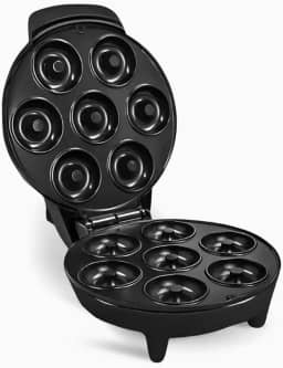 Máquina De Donuts Dupla Face Máquina De Donuts Elétrica 220V Máquina Para Fazer Mini Donuts com 7 Furos (Preto) - YODHE