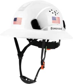 GREEN DEVIL Capacete de Segurança de Construção Ventilado com Aba Completa Capacetes de Segurança de Trabalho Aprovados Pela Osha com Toalha de Resfriamento para Homens e Mulheres Suspensão de Catraca