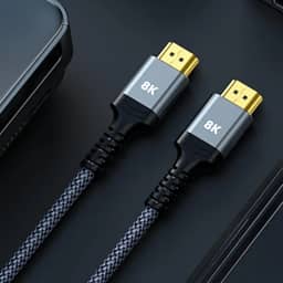 Cabo HDMI longo 8K@60 de 1,5 m, cabo HDMI para jogos de alta velocidade 2.1 de 48 Gbps, nylon trançado e conectores dourados para TV/laptop/monitor/PS-5/X-box/projetor/entretenimento/sistema de som e