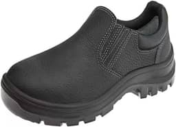 Sapato botina Segurança Ocupacional EPI Vulcaflex Marluvas 10vt48 cabedal em couro Bico PVC e solado Bidensidade