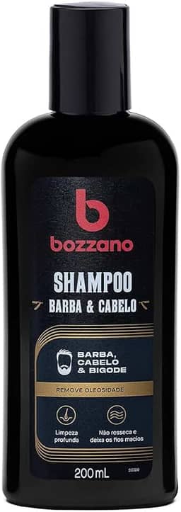 Bozzano Shampoo Para Barba Cabelo E Bigode 200Ml