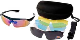 Kit Óculos Ciclismo Bike 5 Lentes Polarizado Suporte Grau Preto
