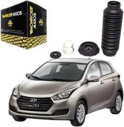 Kit Amortecedor Dianteiro (Batente/Coifa/Coxim/Rolamento) LT90074, Preto, Axios