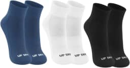 Kit 3 Pares Meia Esportiva Up Dry Anti Bolha Cano Médio Corrida Caminhada Academia