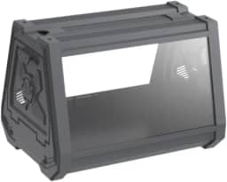 Generic Caixa de alimentação para terrário de répteis, robustez, visão completa de 360 ​​graus, transparente para iguana, leopardo, lagartixa, aranhas, Cinza 35x25.5x22cm