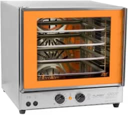 Forno Turbo Elétrico Profissional FETP Laranja 3040W Compacto 4 Assadeiras c/Tecnologia de Rápido Aquecimento - Titã -