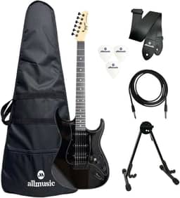 Kit Guitarra Tagima DuoSmart-S Black + Capa + Acessórios