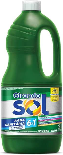 Girando Sol Água Sanitária Verde Tradicional 2L Alvejante Sanitário Com Cloro Ativo Verde Uma Aliada Indispensável Na Limpeza Pesada : Sua Casa Merece O Melhor Cuidado