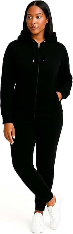 Conjunto Moletom Feminino com Capuz e Zíper Confortável e Estiloso