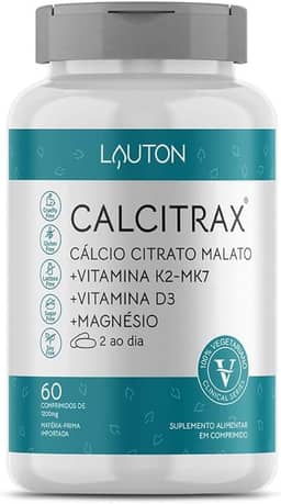 Cálcio Citrato Malato + K2 + D3 + Magnésio - Calcitrax ® 60 Cps - Lauton