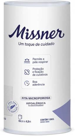Missner Fita Microporosa Hipoalérgica Branca 100 Mm X 4.5 Mt