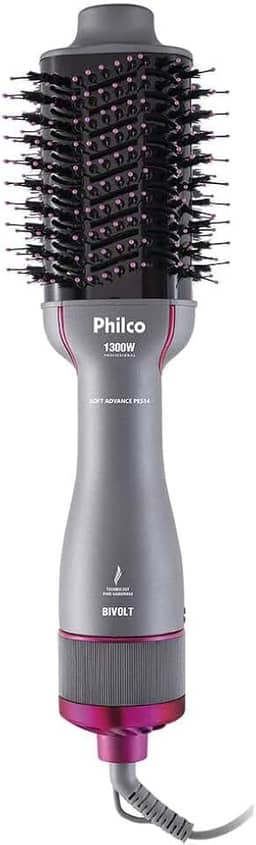 Escova Secadora PHILCO PES14 Soft 1300w Bivolt, Cinza