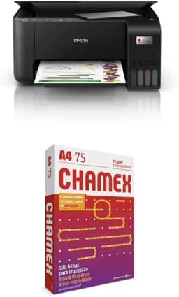Ecotank 3250 Epson + Papel Sulfite A4 Chamex 75g 500 folhas