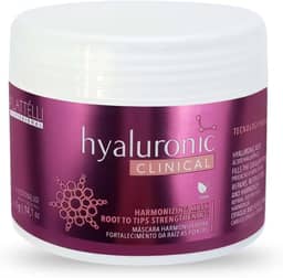 Máscara Hyaluronic Clinical 250gr - Plattélli Profissional, com Ácido Hialuronico para cabelos finos, opacos e porosos