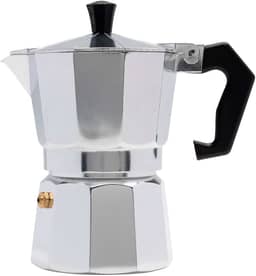 Mimo Style Cafeteira Italiana Moka de Alumínio Com Alça Café Expresso Para 3 Cafezinhos, Capacidade 150 ml, Feita de Materiais Leves e de Ideal Para sua Cozinha, Express Coffee