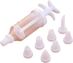 Seringa Pistola Caneta para Decorar Confeitar Bolos com 8 Bicos