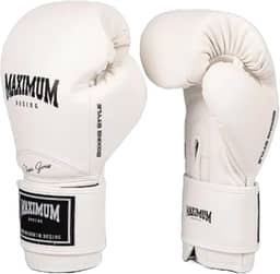 Luva de Boxe Muay Thai Kickboxing Maximum New Classic White