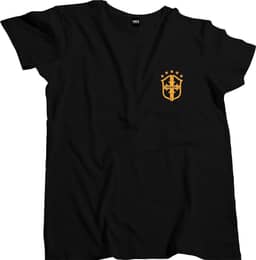 Camisa Masculina Brasil seleção brasileira logo Tamanho:M;Cor:Preto