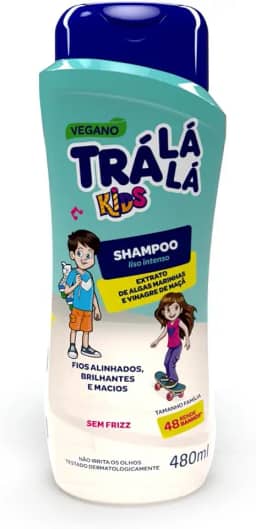 Shampoo Liso Intenso Infantil 480ml Trá Lá Lá Kids