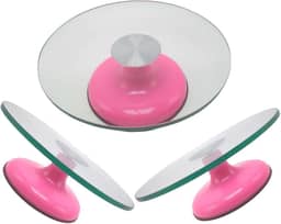 bailarina suporte de bolo giratória rosa