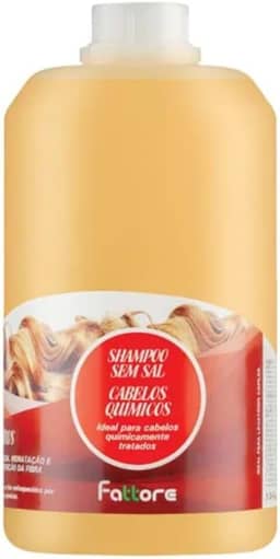 Shampoo Sem Sal Fattore Cabelos Químicos 2L – limpeza suave profissional, hidratação e emoliência, recomposição da fibra com queratina, antifrizz e brilho, uso diário e salão, embalagem econômica