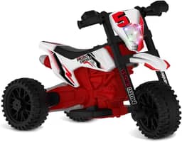 Moto Cross Eletrica 6V Vermelha Bandeirante