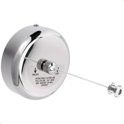 Varal de Parede Retrátil em Aço Inox Com Corda Nylon Recolhivel Extensível Cromado Lavanderia Casa Apartamento Varanda Roupa Prático Discreto - SHACK