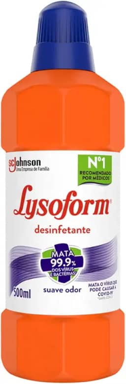 Lysoform Suave Odor, Desinfetante Líquido, Limpeza Pesada e Eficiente, 500ml