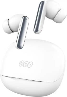 Fone QCY MeloBuds N50, Fone de Ouvido Bluetooth 5.4 com Cancelamento de Ruído Ativo, 28 Horas De Reprodução, Preto (Branco)