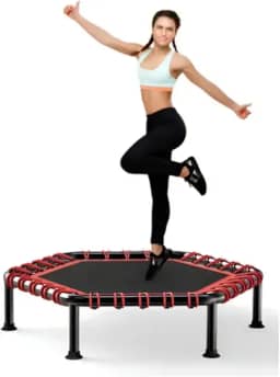 NOVEVE Jump Cama Elastica Academia Profissional Trampolim 250kg Rosa