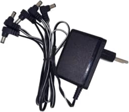 Fonte Pedal Pedaleira 9v 1A Bivolt P/ 5 Pedais Com Led