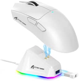 Mouse Gamer ATTACK SHARK X11 Sem Fio Tri-Mode (2.4G/Bluetooth/USB) Com Base RGB – Ergonômico, Alta Precisão