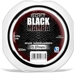 JR Pesca Linha Soft Black Mamba 0,37mm 300m Alta Resistência Baixa Memória e Performance Superior