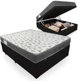 Cama Box Com Baú Casal + Colchão De Espuma D33 - Ortobom - Iso 100 138cm