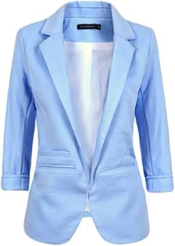 Blazer curto feminino Bestgift, básico, casual