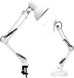 Luminaria pixar Mesa Articulada Escritorio regulavel Leitura Base metal Articulavel Branca