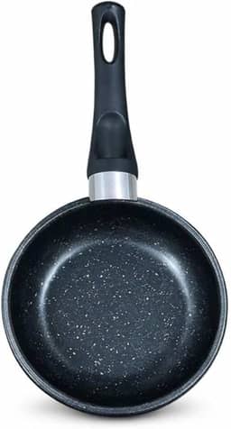 Frigideira Antiaderente para Indução 16cm, Alumínio com Revestimento Antiaderente, Cabo Baquelite Antitérmico, Preta, Multifuncional