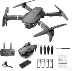 Drone Profissional E88 Pro com Câmera 4K HD, Controle Remoto WiFi FPV, Quadcopter Dobrável RC para Crianças