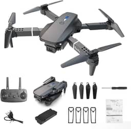 Drone Profissional E88 Pro com Câmera 4K HD, Controle Remoto WiFi FPV, Quadcopter Dobrável RC para Crianças