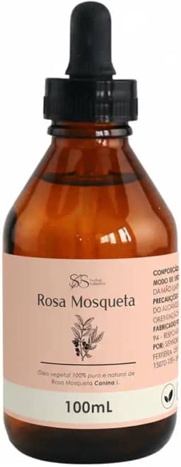 Óleo de Rosa Mosqueta Puro Prensado à Frio para Uso Cosméticos 100 mL