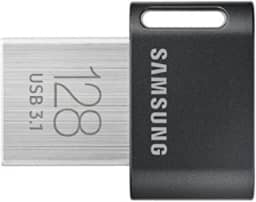 SAMSUNG Unidade flash USB FIT Plus 3.1, 128 GB, 400 MB/s, conecte e permaneça, expansão de armazenamento para laptop, tablet, Smart TV, sistema de áudio de carro, console de jogos, MUF-128AB/AM, cinza