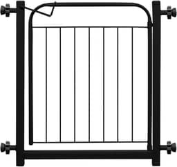 Portão Grade Pet Cães 69 cm Altura, Ajustável 68 a 73 cm e 78 a 83 cm com Extensor, Açomix, Preto
